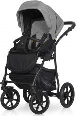 Детская коляска 2 в 1 Expander Elite 04 Carbon (черная ткань – т.серая ткань)